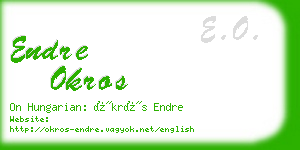 endre okros business card